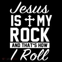 Jesus Is My Rock And That's How I Roll T-Shirt thumb 7