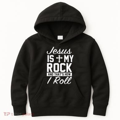 Jesus Is My Rock And That's How I Roll Kids Hoodie