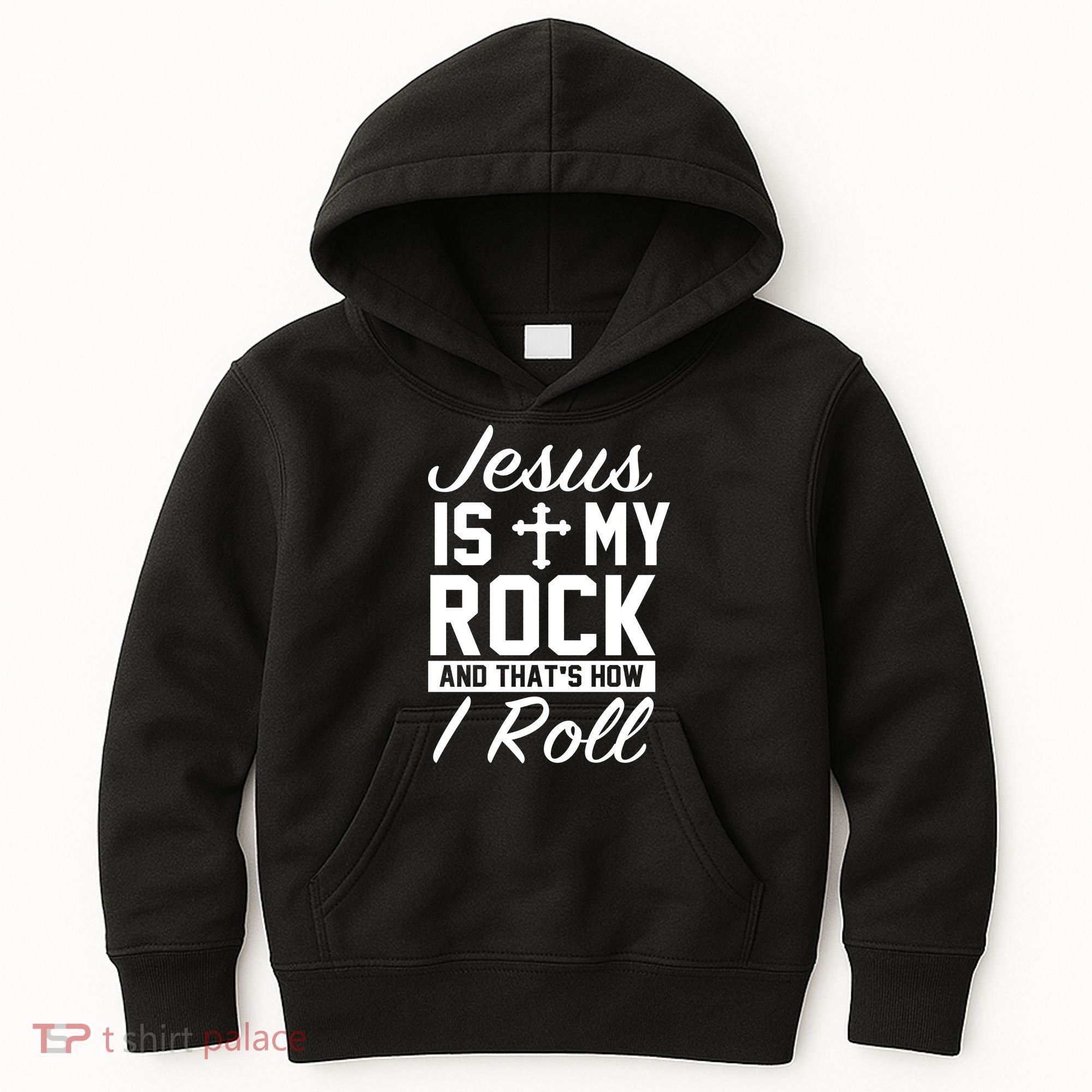 Jesus Is My Rock And That's How I Roll Kids Hoodie
