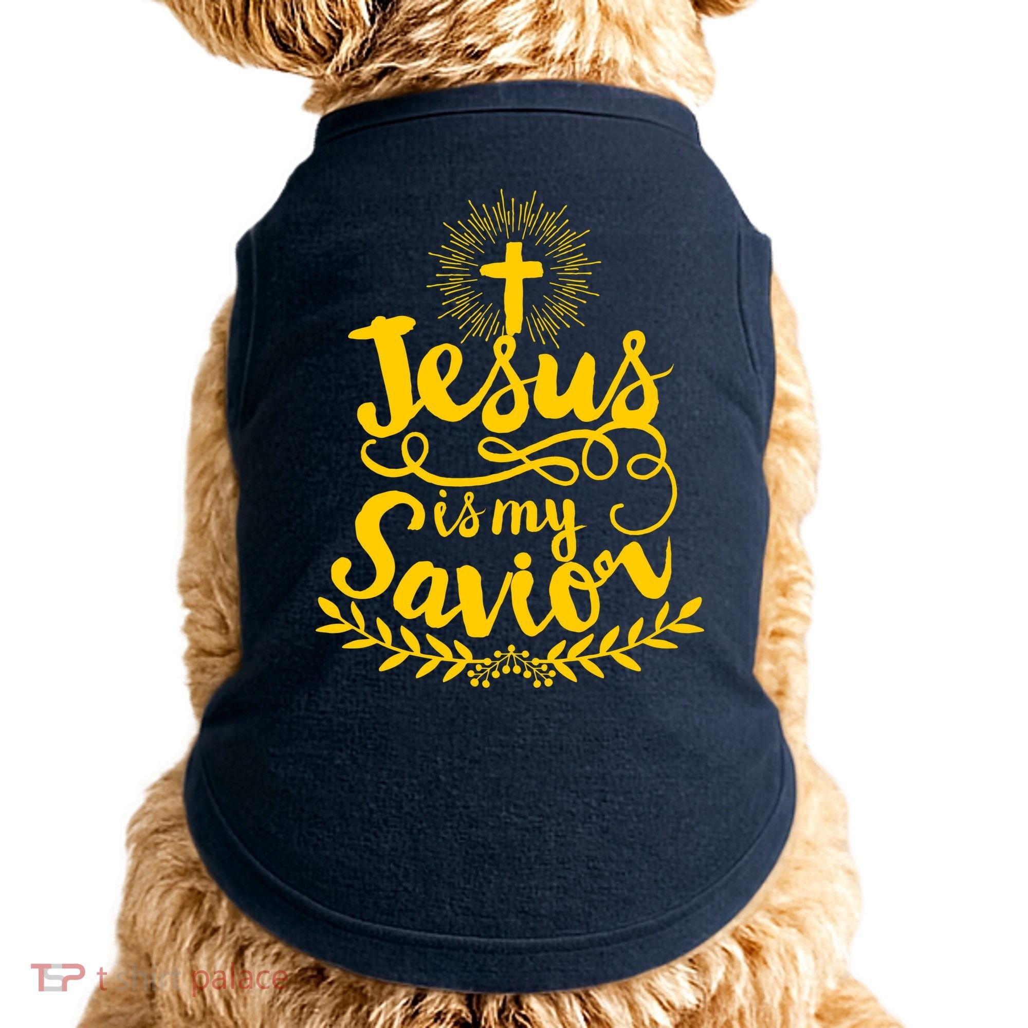 Jesus Is My Savior Cross Christian Doggie Tank