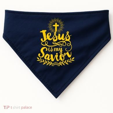 Jesus Is My Savior Cross Christian USA-Made Doggie Bandana