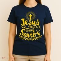 Jesus Is My Savior Cross Christian T-Shirt thumb 4