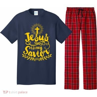Jesus Is My Savior Cross Christian Pajama Set