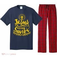 Jesus Is My Savior Cross Christian Pajama Set thumb 0