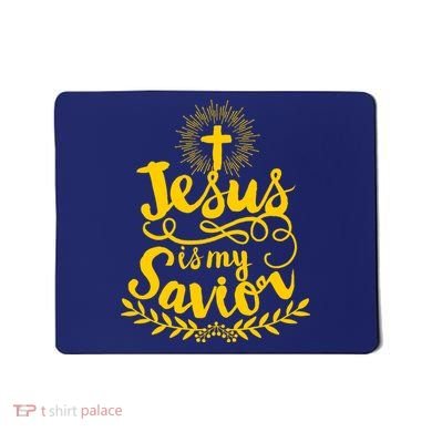 Jesus Is My Savior Cross Christian Mousepad