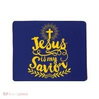 Jesus Is My Savior Cross Christian Mousepad thumb 0