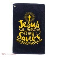 Jesus Is My Savior Cross Christian Golf Towel thumb 0