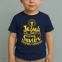 Jesus Is My Savior Cross Christian Toddler T-Shirt thumb 2
