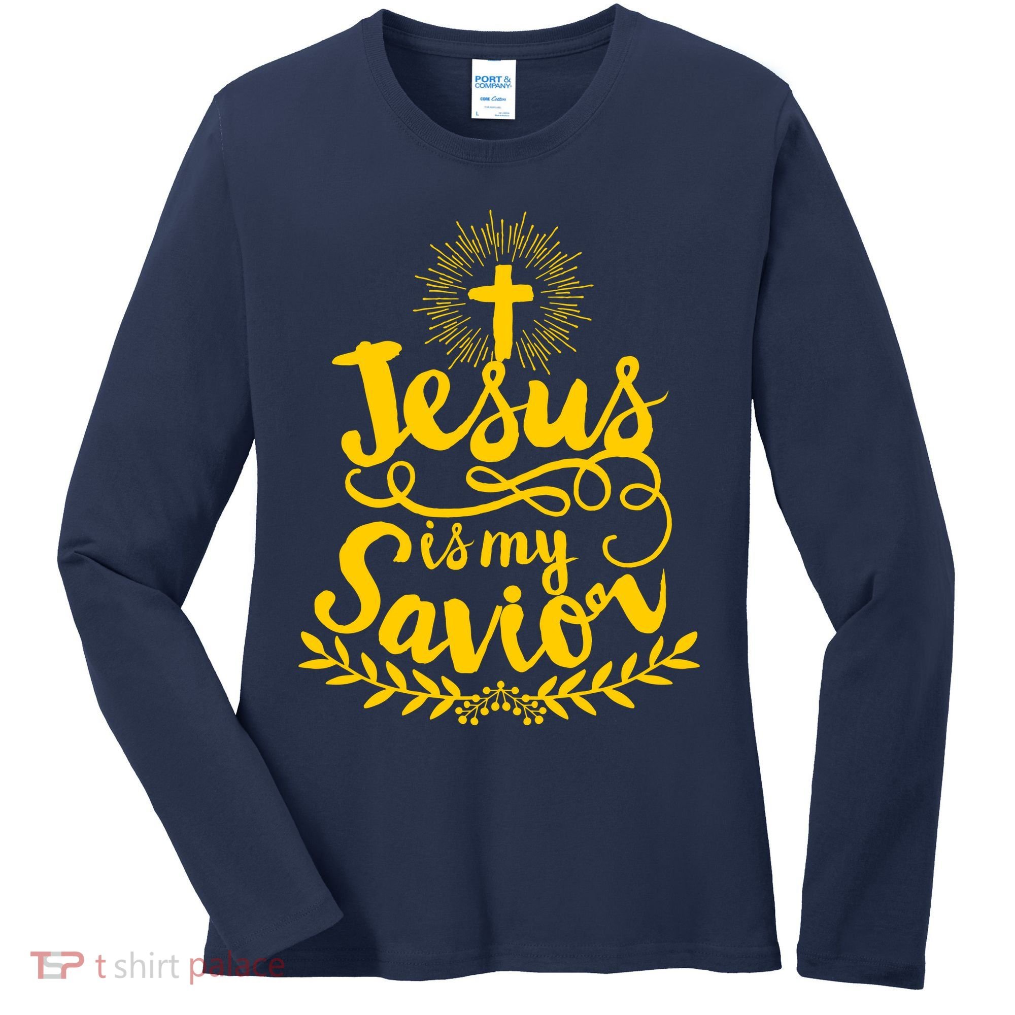 Jesus Is My Savior Cross Christian Women's Long Sleeve Shirt
