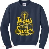 Jesus Is My Savior Cross Christian Kids Sweatshirt thumb 0