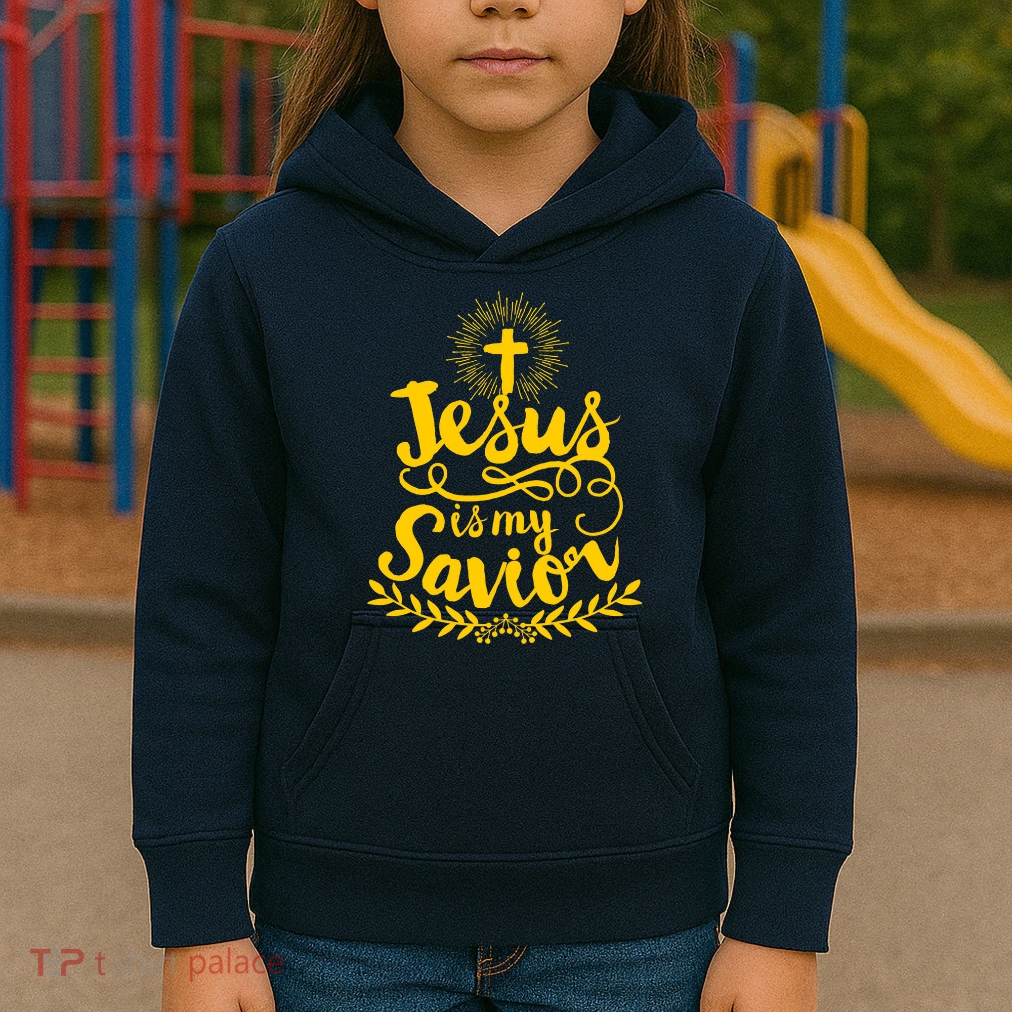 Jesus Is My Savior Cross Christian Kids Hoodie