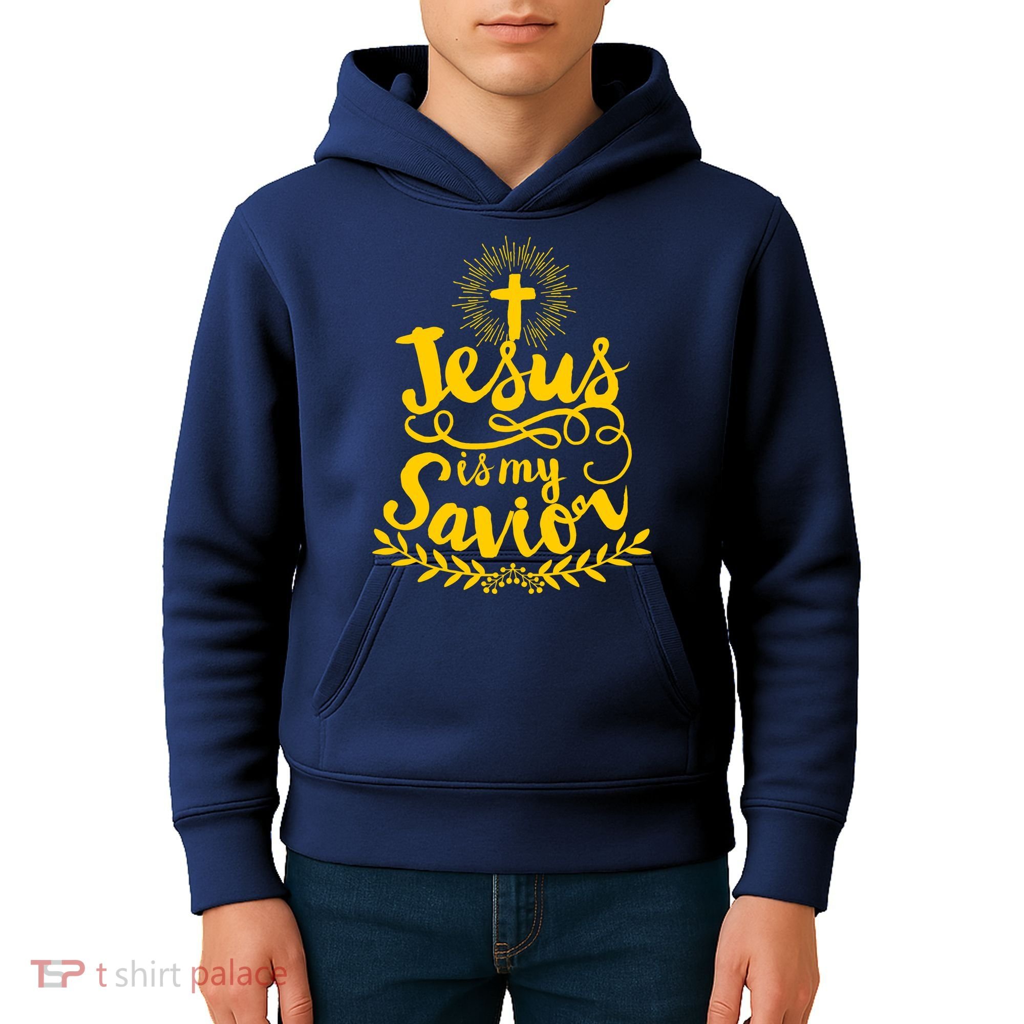 Jesus Is My Savior Cross Christian Kids Hoodie