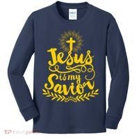 Jesus Is My Savior Cross Christian Kids Long Sleeve Shirt thumb 0