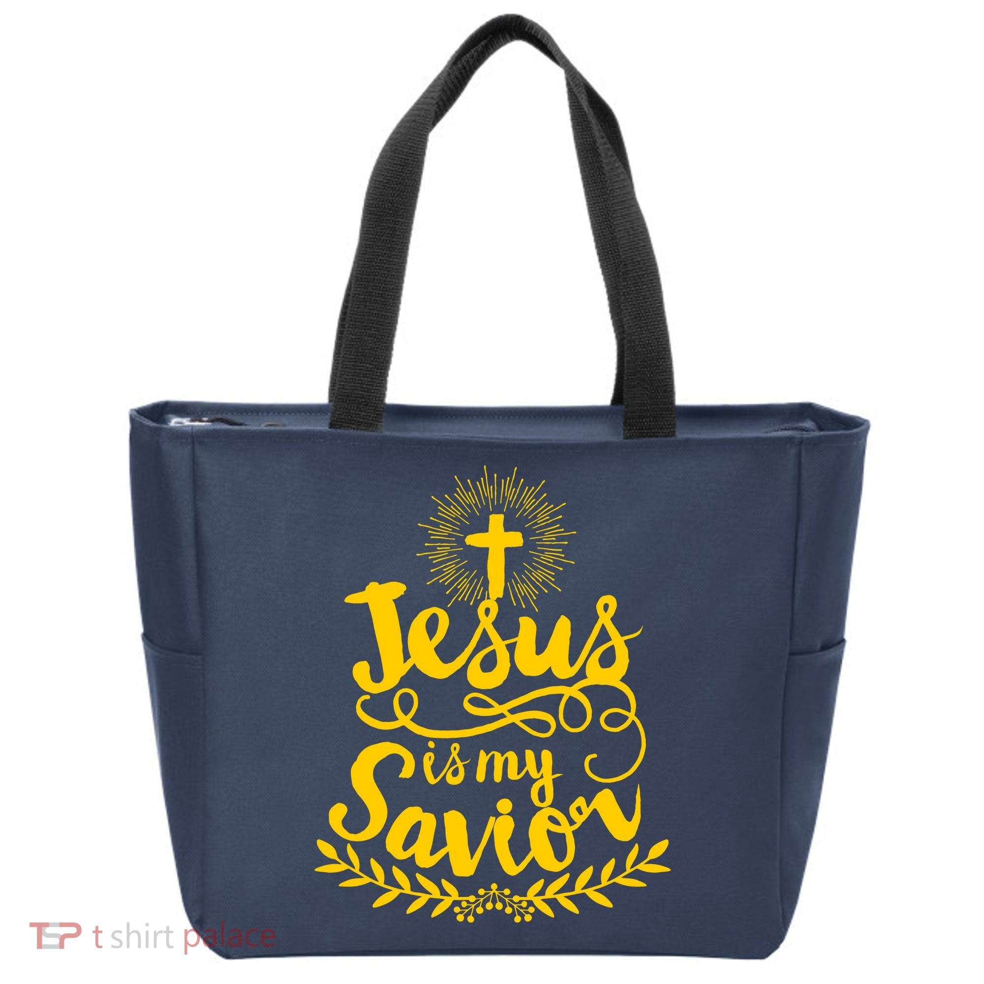 Jesus Is My Savior Cross Christian Tote Bag