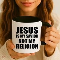 Jesus Is My Savior Not My Religion Coffee Mug thumb 3