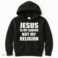 Jesus Is My Savior Not My Religion Kids Hoodie thumb 0