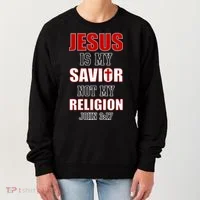 Jesus Is My Savior Not Religion Women's Sweatshirt thumb 0