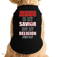 Jesus Is My Savior Not Religion Doggie Tank thumb 0