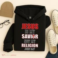 Jesus Is My Savior Not Religion Hoodie thumb 4