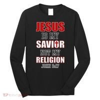 Jesus Is My Savior Not Religion Long Sleeve Shirt thumb 0
