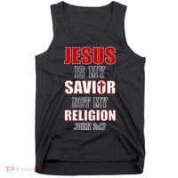 Jesus Is My Savior Not Religion Tank Top thumb 0