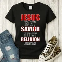 Jesus Is My Savior Not Religion Women's T-Shirt thumb 3