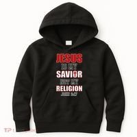 Jesus Is My Savior Not Religion Kids Hoodie thumb 0