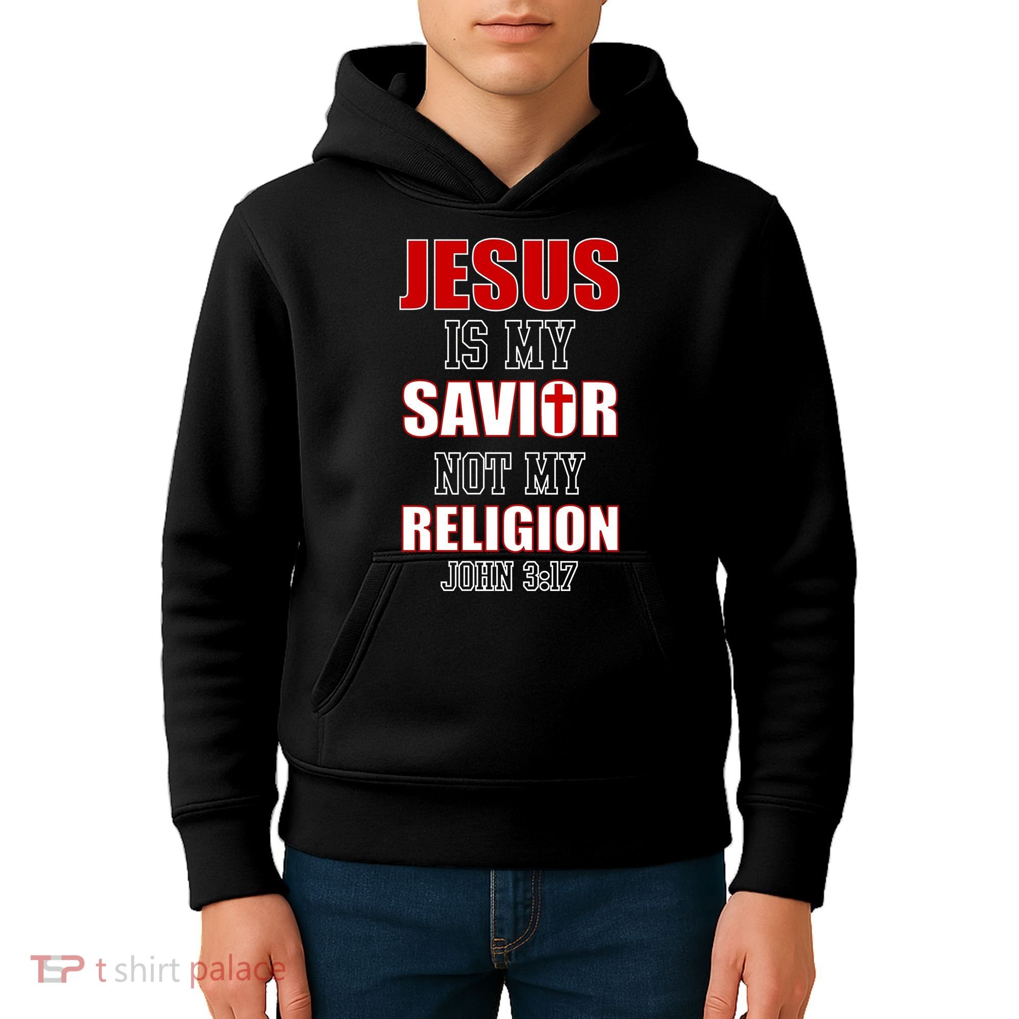 Jesus Is My Savior Not Religion Kids Hoodie