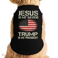 Jesus Is My Savior Trump Is My President Doggie Tank thumb 0