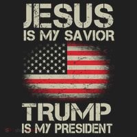 Jesus Is My Savior Trump Is My President Modern Backpack thumb 2