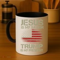 Jesus Is My Savior Trump Is My President Coffee Mug thumb 4