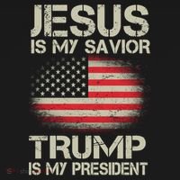 Jesus Is My Savior Trump Is My President Ladies PosiCharge Competitor Racerback Tank thumb 2