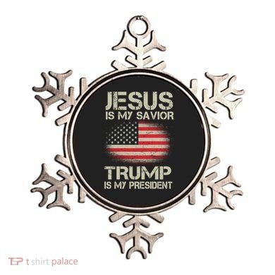 Jesus Is My Savior Trump Is My President Ornament
