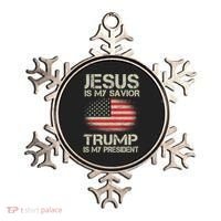 Jesus Is My Savior Trump Is My President Ornament thumb 0