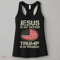 Jesus Is My Savior Trump Is My President Women's Tank Top thumb 3