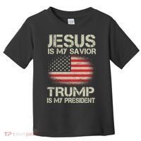 Jesus Is My Savior Trump Is My President Toddler T-Shirt thumb 0