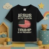 Jesus Is My Savior Trump Is My President Toddler T-Shirt thumb 3