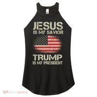 Jesus Is My Savior Trump Is My President Women's Perfect Tri Rocker Tank thumb 0