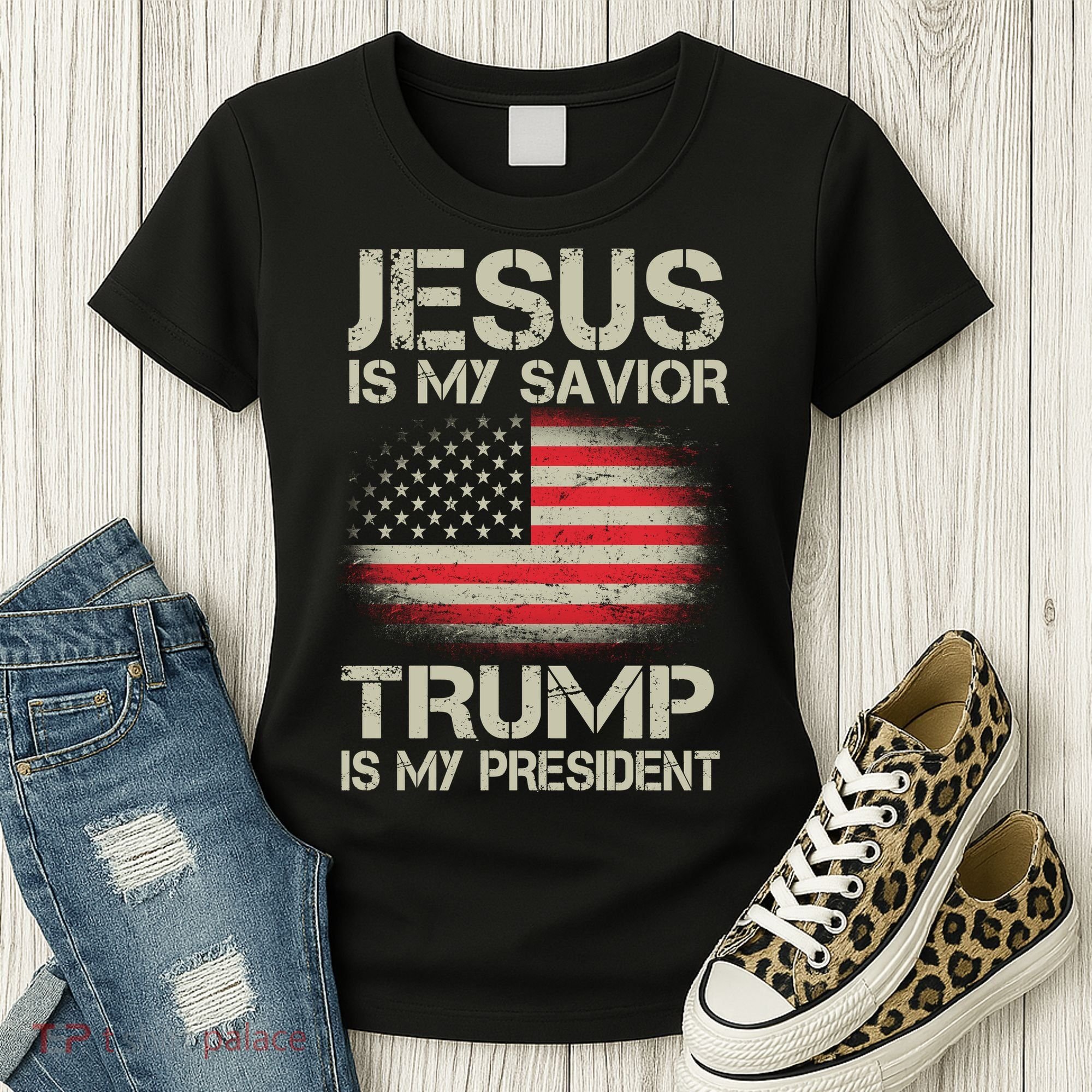 Jesus Is My Savior Trump Is My President Women's T-Shirt