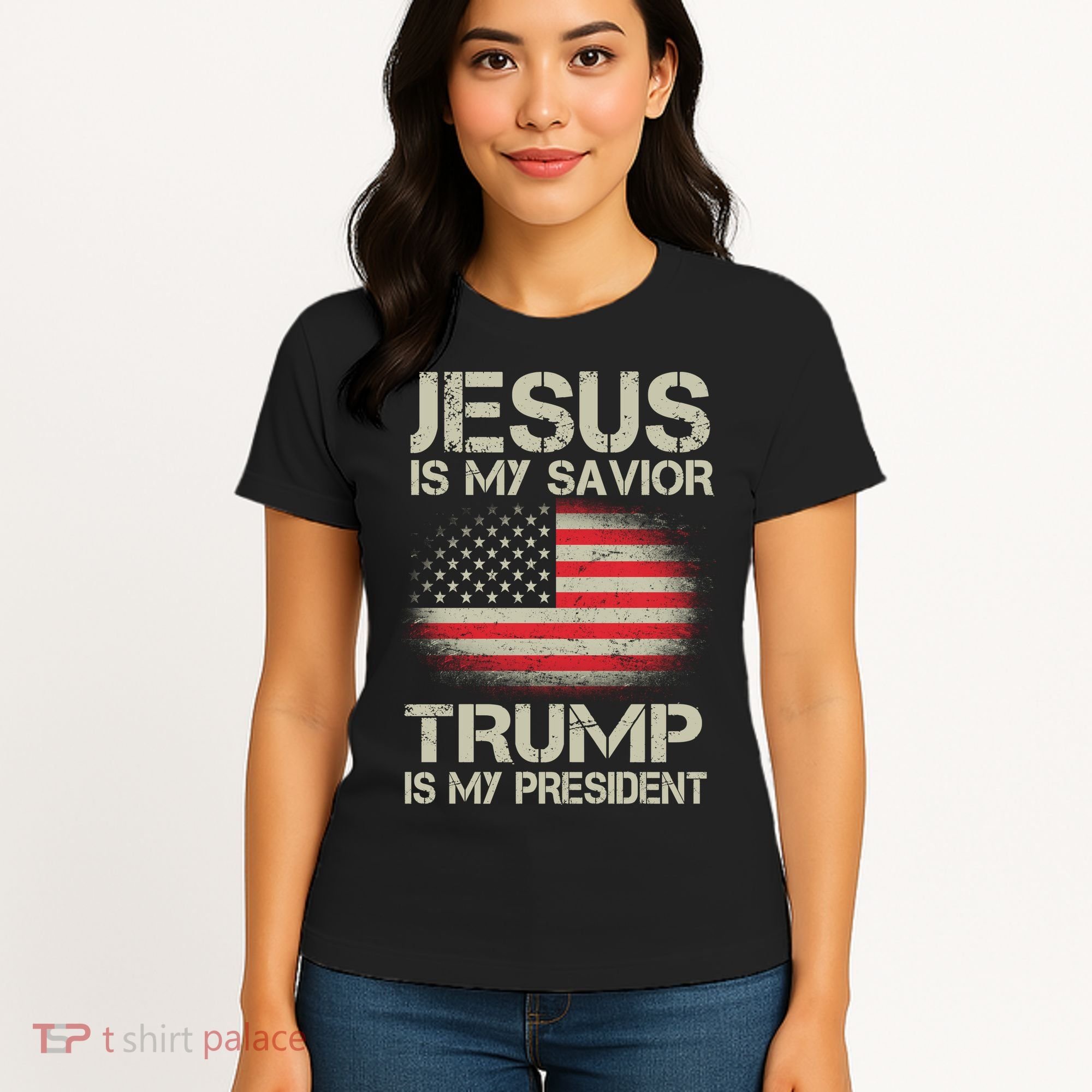 Jesus Is My Savior Trump Is My President Women's T-Shirt