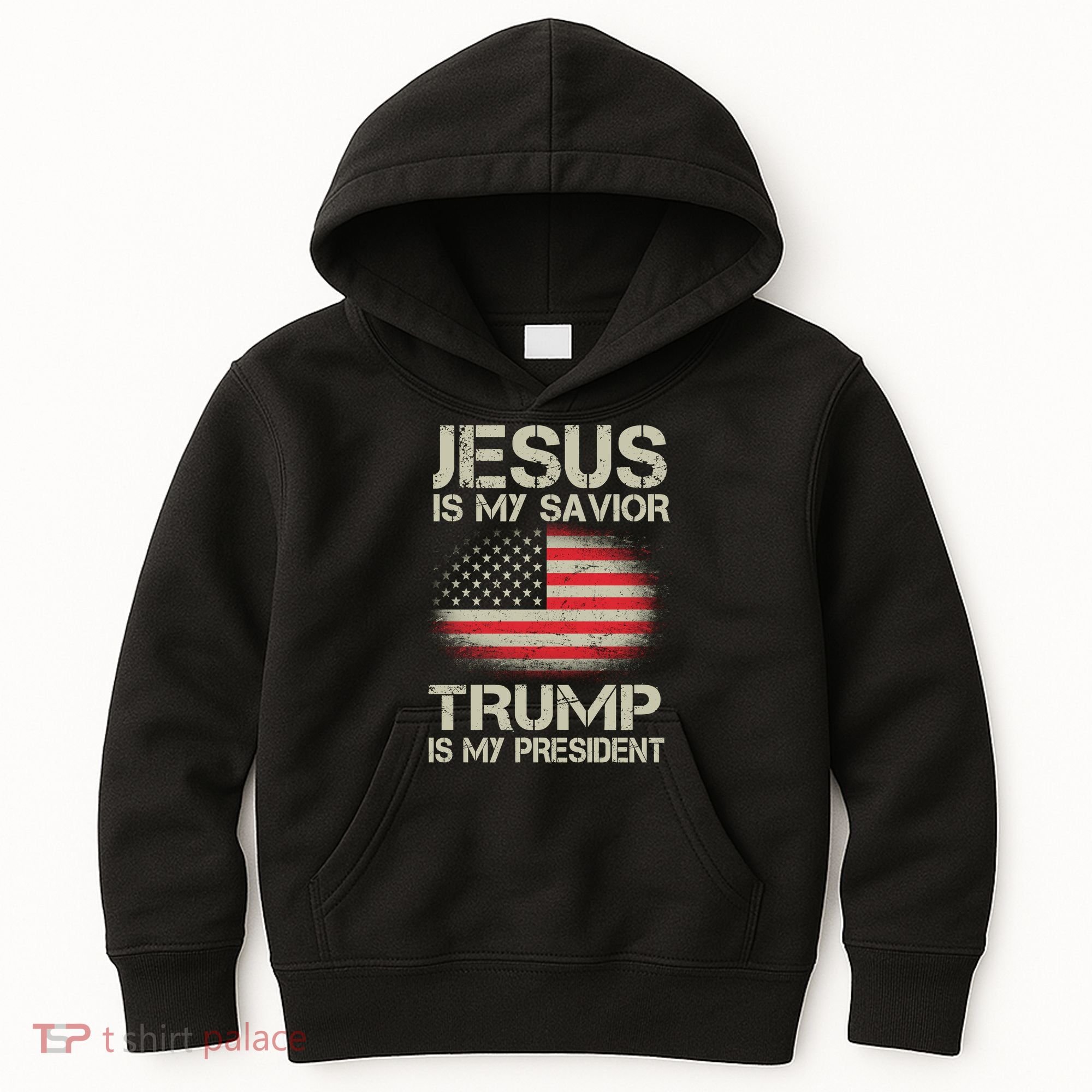 Jesus Is My Savior Trump Is My President Kids Hoodie