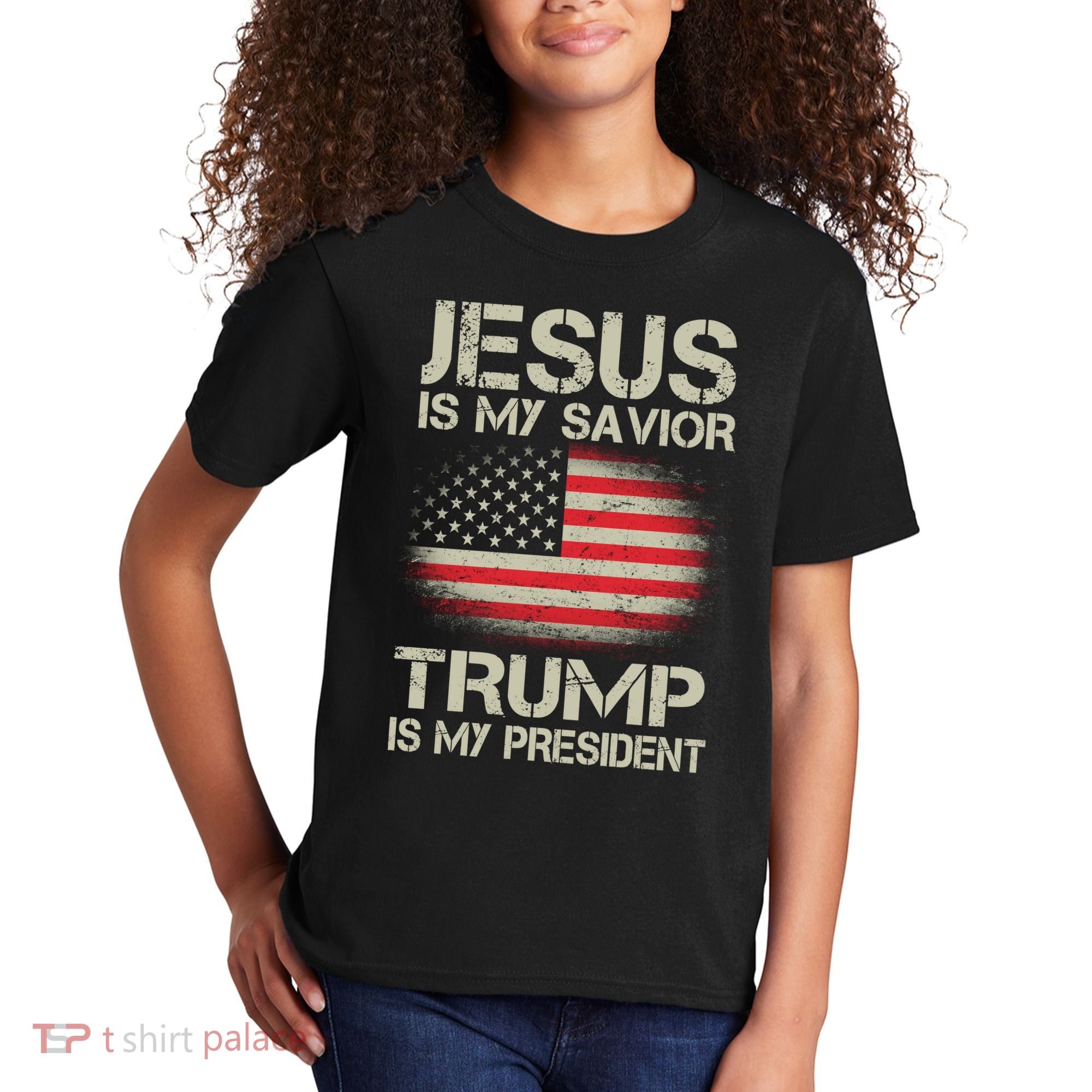 Jesus Is My Savior Trump Is My President Kids T-Shirt
