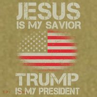 Jesus Is My Savior Trump Is My President Garment-Dyed Women's Muscle Tee thumb 6
