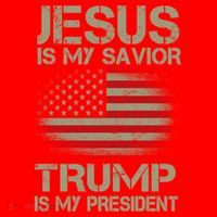 Jesus Is My Savior Trump Is My President Santa Hat thumb 1