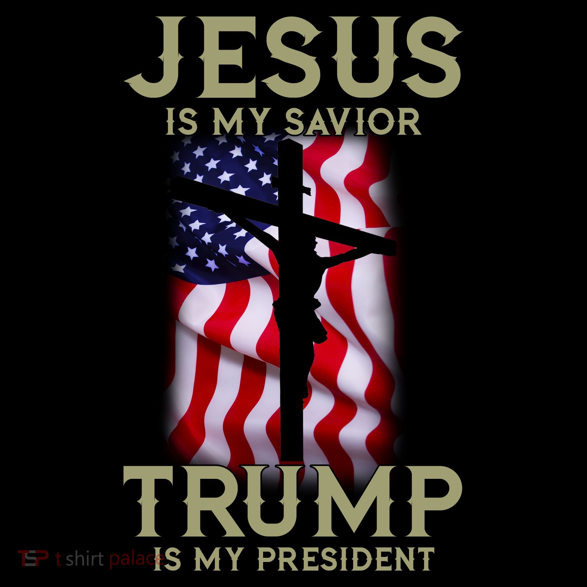 Jesus Is My Savior Trump Is My President American Cross Coffee Mug
