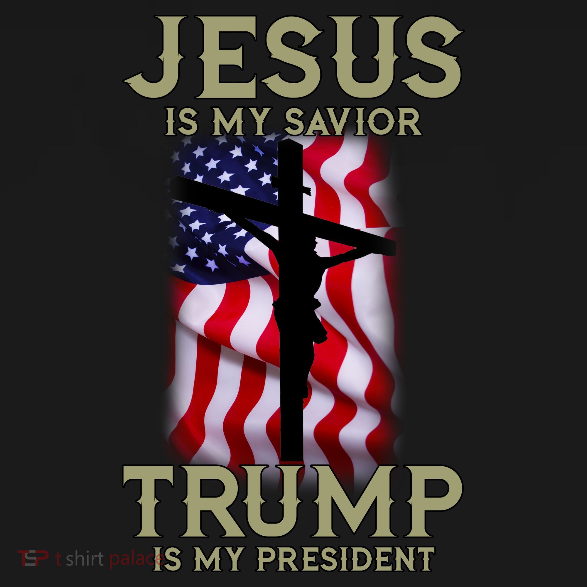 Jesus Is My Savior Trump Is My President American Cross Women's Tank Top