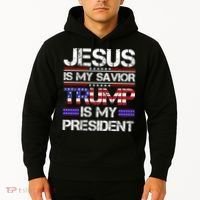 Jesus Is My Savior Trump Is My President Christian Hoodie thumb 2