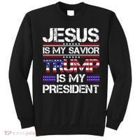 Jesus Is My Savior Trump Is My President Christian Sweatshirt thumb 0