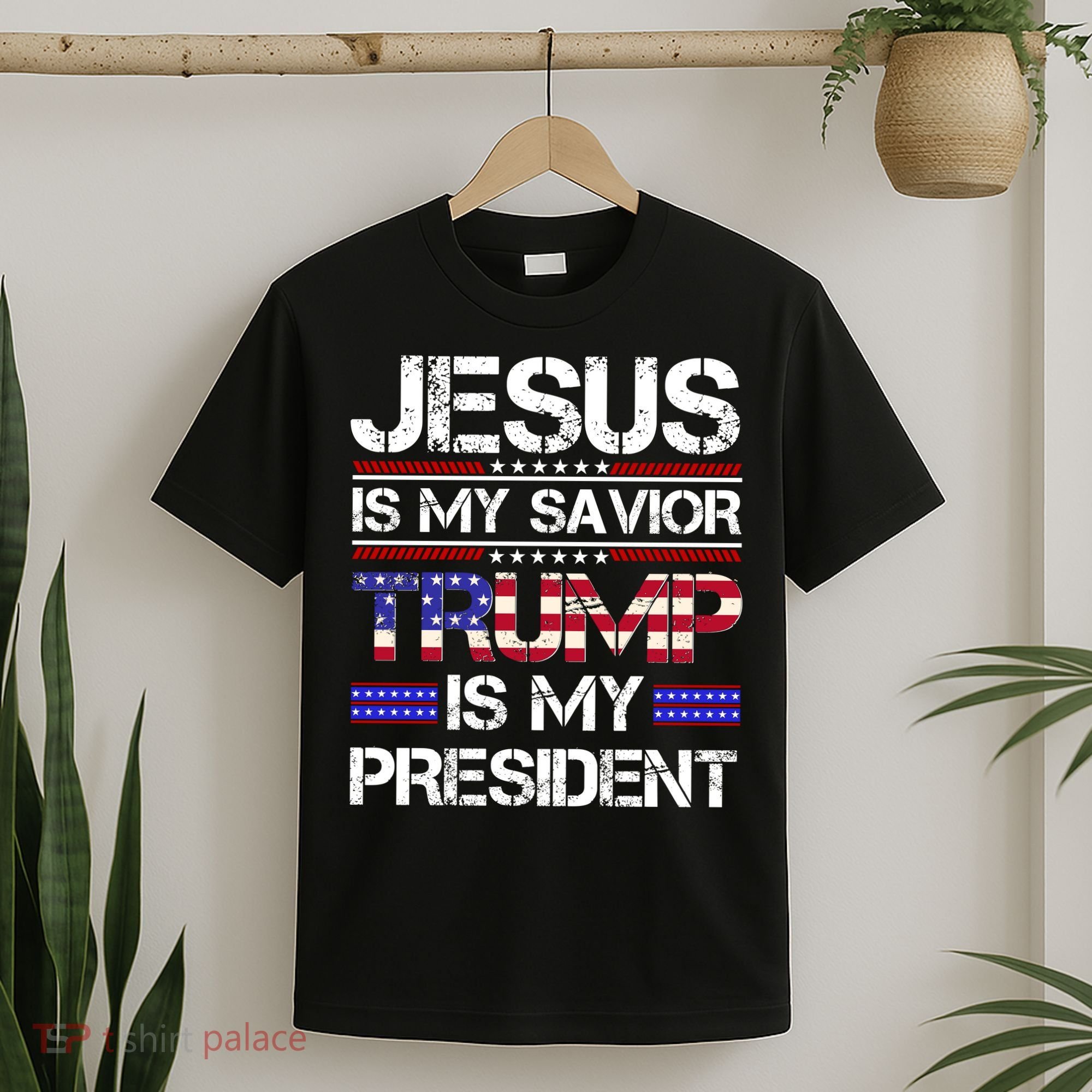 Jesus Is My Savior Trump Is My President Christian T-Shirt