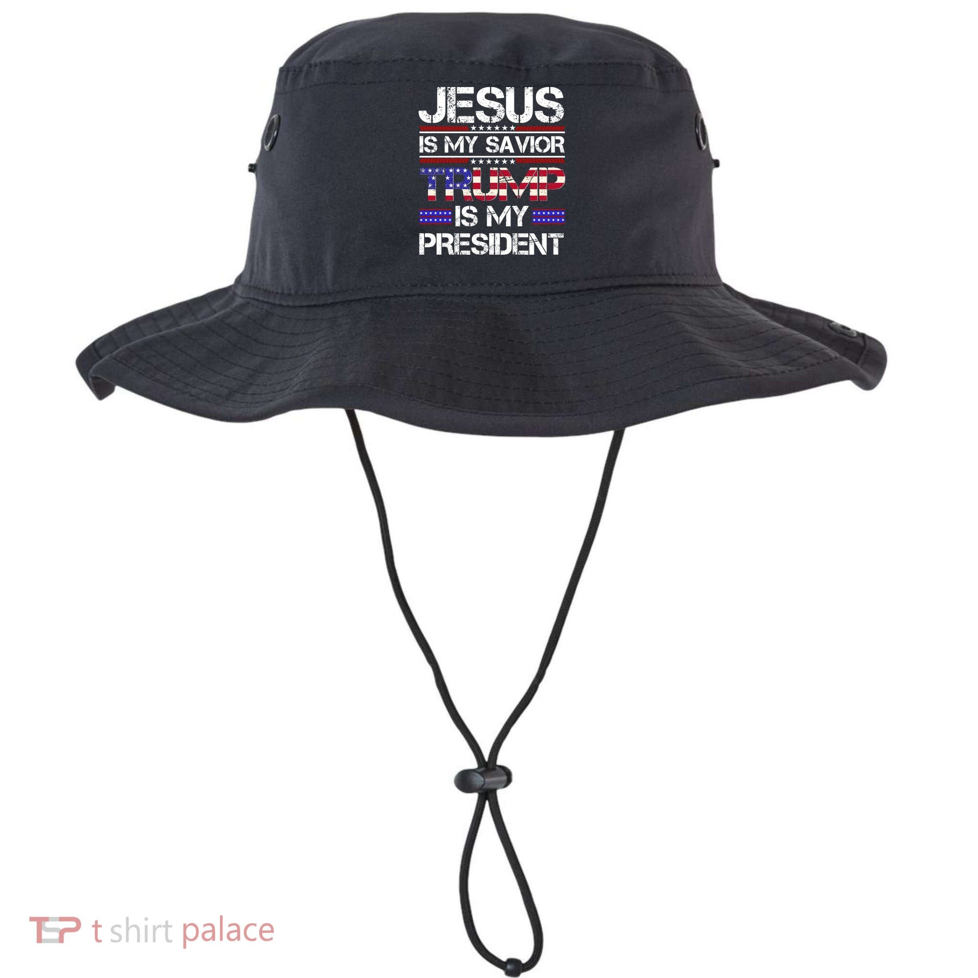 Jesus Is My Savior Trump Is My President Christian Bucket Hat
